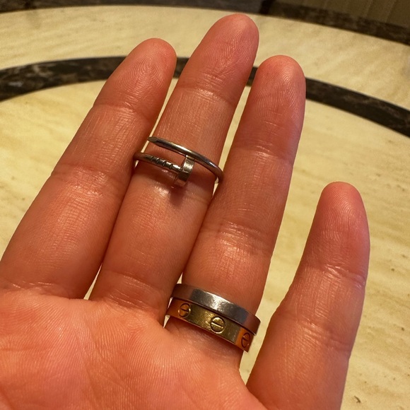 ✨SOLD✨Like New Authentic Cartier Juste Un Clou Ring in White Gold Size 49 - Picture 4 of 12